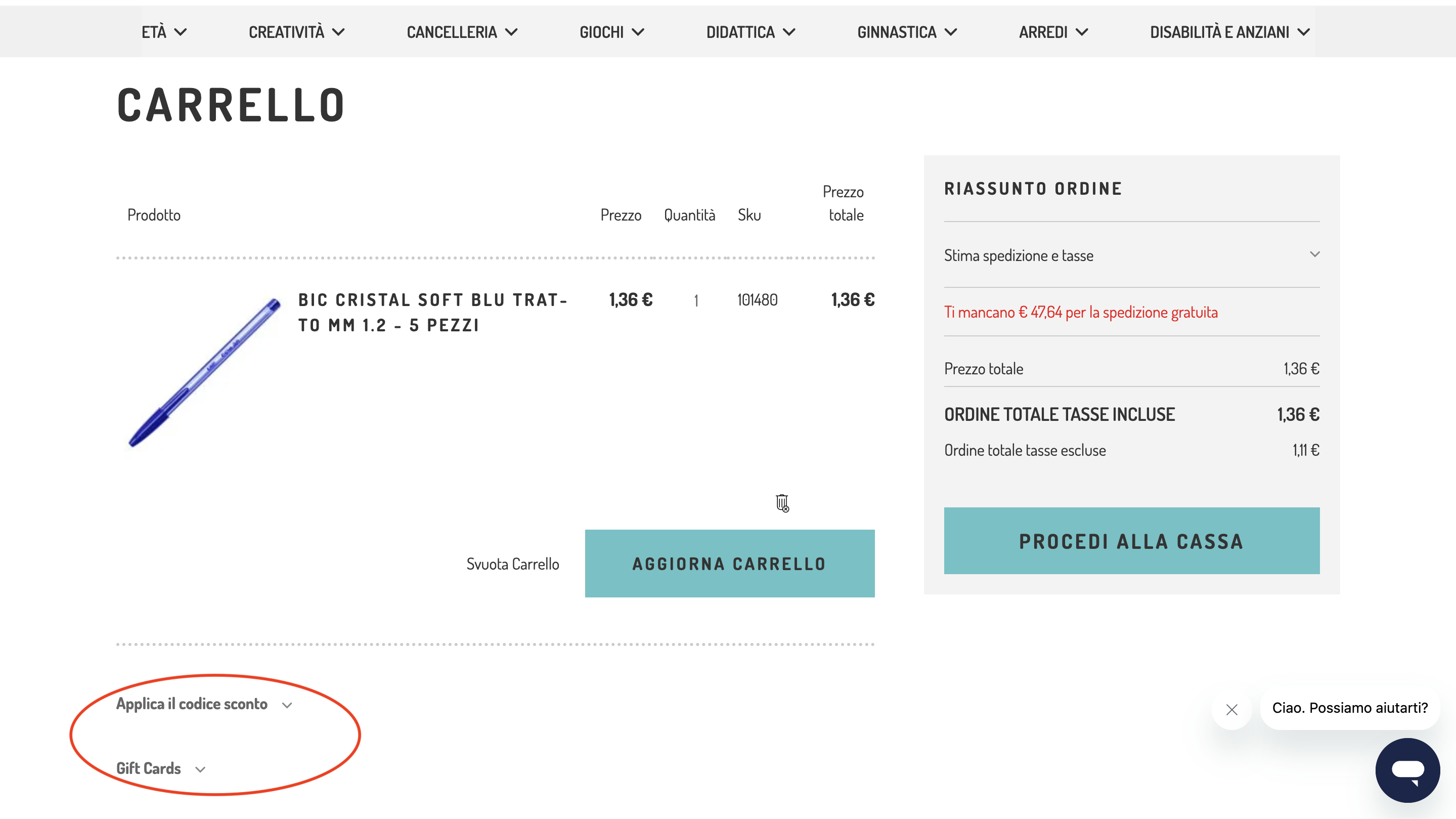 Dove inserire codice sconto.png